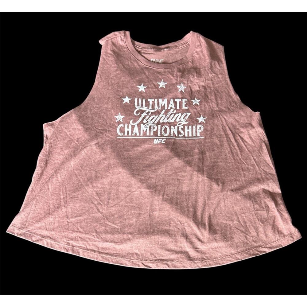 UFC Gym Women’s Tank Top Size XL Cropped Mauve Pink New
